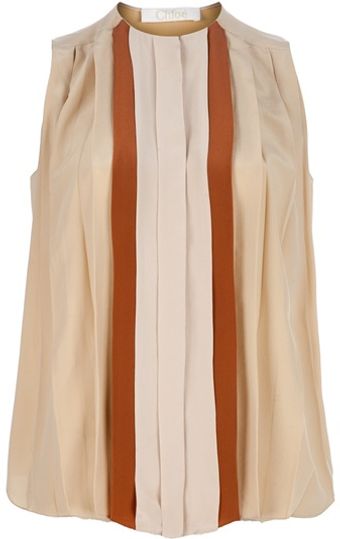 Chloé Pleated Blouse - Lyst