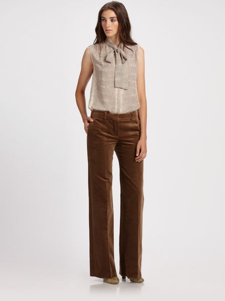 Chloé Sleeveless Silk Blouse in Beige (sand) - Lyst