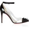 Christian Louboutin Just Picks 100 Studded Patent Leather And Pvc Pumps in Black - Lyst