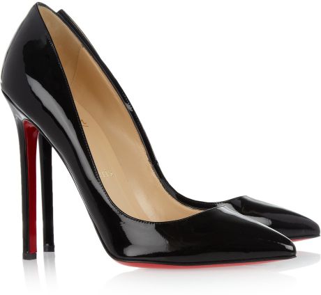 Christian Louboutin Pigalle 100 Patentleather Pumps in Black - Lyst