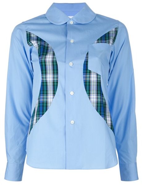 Comme Des Garçons Long Sleeve Shirt in Blue - Lyst