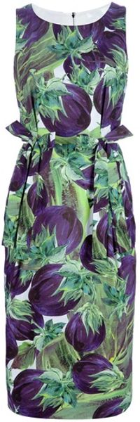  Fruit Print Sleeveless Dress 