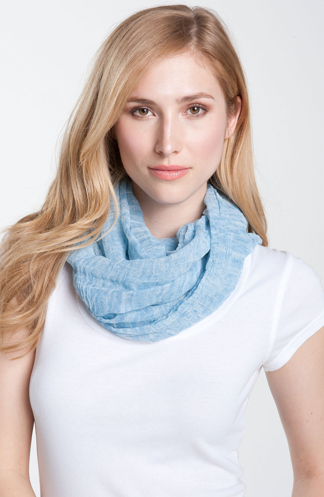 Eileen Fisher Tinted Gauze Scarf in Blue (bayberry) Lyst