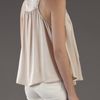 Elizabeth And James Sleeveless Silk Blouse in Beige - Lyst