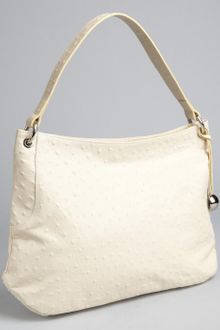 Furla White Ostrich Embossed Leather New Zarina Hobo - Lyst