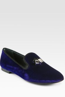 Giuseppe Zanotti Velvet Smoking Slippers - Lyst