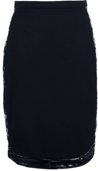 Givenchy Fitted Pencil Skirt in Black - Lyst