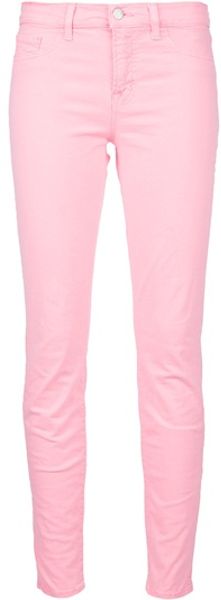 J Brand Skinny Leg Jeans in Pink - Lyst