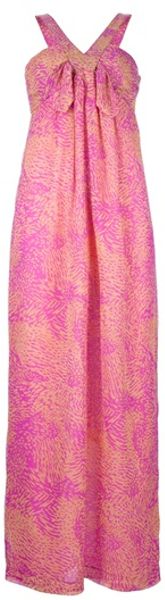 Mw Matthew Williamson Maxi Dress in Pink - Lyst
