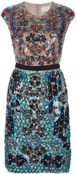 Peter Pilotto Beatrice Dress in Blue - Lyst