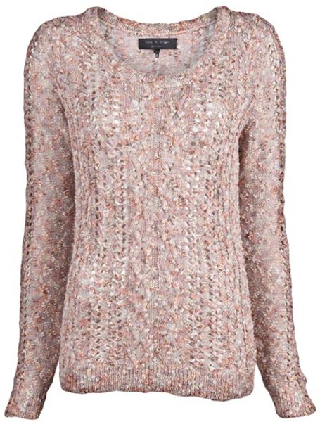 Rag & Bone Greta Sweater in Pink (multi) - Lyst