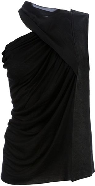 Rick Owens Crossover Strap Top - Lyst