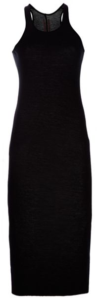 Rick Owens Fitted Maxi Dress in Black - Lyst