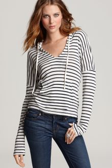 Splendid Hoodie Lt Venice Thermal Striped - Lyst