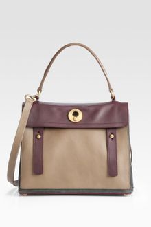 Yves Saint Laurent Ysl Muse Two Flap Satchel - Lyst