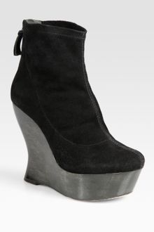 Alice + Olivia Suede Wedge Ankle Boots - Lyst
