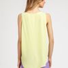 Alice + Olivia Lucy Silk Cowlneck Trapeze Top in Yellow (coral) - Lyst