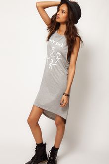 ASOS Collection Asos Dress with My Band Print - Lyst