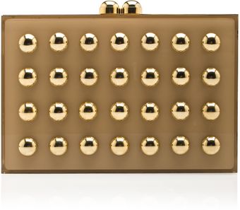  Square Clutch with Gold Studs 