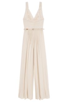 Elie Saab Lace Top Silk Skirt Dress 7 - Lyst