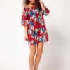 French Connection Tahiti Floral Beach Smock Dress in Red (daisywhitevelarian) - Lyst
