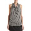 Helmut Lang Drape Front Tank in Gray (grey) - Lyst