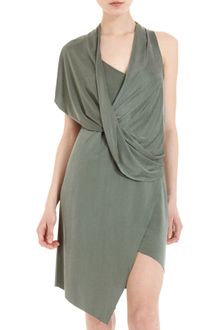 Helmut Lang Shoulder Drape Dress - Lyst