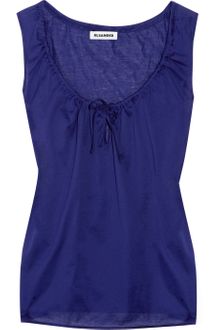 Jil Sander Drawstring Cotton Top - Lyst