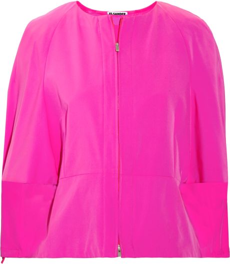 Jil Sander Adler Brushedtwill Jacket in Pink - Lyst