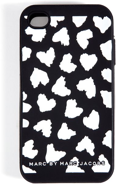 Marc By Marc Jacobs Blackwhite Wild At Heart Phone Case in Black - Lyst