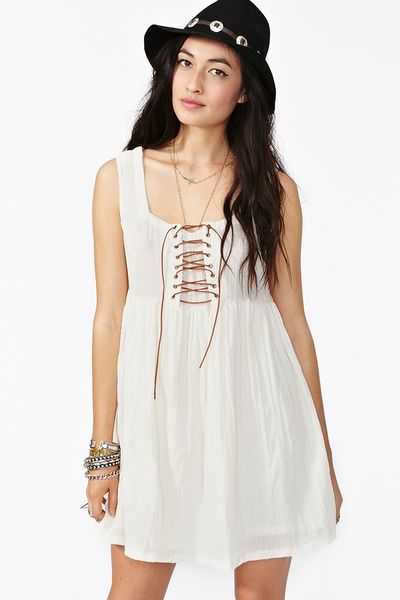 Nasty Gal Virtue Lost Dress in White (cream) - Lyst