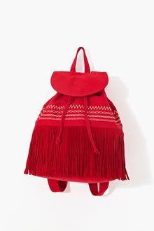 Nasty Gal Mojave Fringe Backpack Red - Lyst