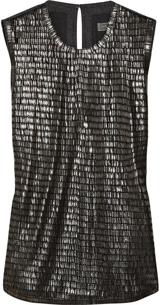  Pailletteembellished Tulle and Woolblend Top 