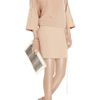 Reed Krakoff Paneled Stretchsilk Crepe Dress in Pink (blush) - Lyst