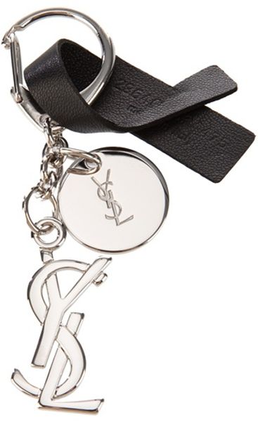 Yves Saint Laurent Nickel Key Chain in Black for Men (nickel) - Lyst