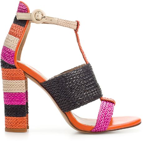 Zara Woven Thong Sandal in Multicolor (two-tone) - Lyst