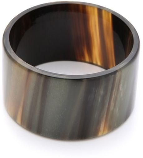 Zeffira Lineare Bangle in Brown (black) - Lyst