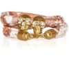 Alexander Mcqueen Skull Charm Python Wrap Bracelet in Gold (white) - Lyst
