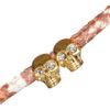Alexander Mcqueen Skull Charm Python Wrap Bracelet in Gold (white) - Lyst