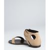 Bottega Veneta Mocha Leather Buckle and Cutout Ankle Flat Sandals in Brown (mocha) - Lyst