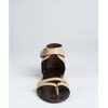Bottega Veneta Mocha Leather Buckle and Cutout Ankle Flat Sandals in Brown (mocha) - Lyst