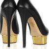 Charlotte Olympia Dolly Leather Platform Pumps in Gold - Lyst