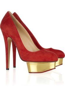 Charlotte Olympia Dolly Suede Platform Pumps - Lyst