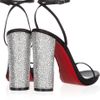 Christian Louboutin Au Palace 120 Crystalheel Satin Sandals in Black - Lyst