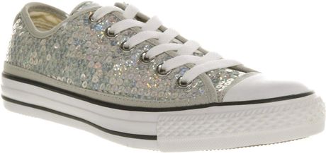 kids silver converse