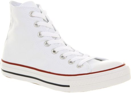 Converse All Star Hi Optical White Canvas in White for Men - Lyst