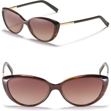 Dior Small Cat Eye Sunglasses in Brown (brown horn) - Lyst