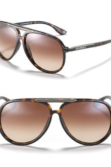 Emporio Armani Acetate Aviator Sunglasses - Lyst
