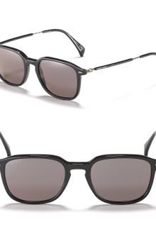Giorgio Armani Thin Rounded Wayfarer Sunglasses - Lyst