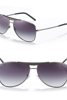 Giorgio Armani Metal Aviator Sunglasses - Lyst